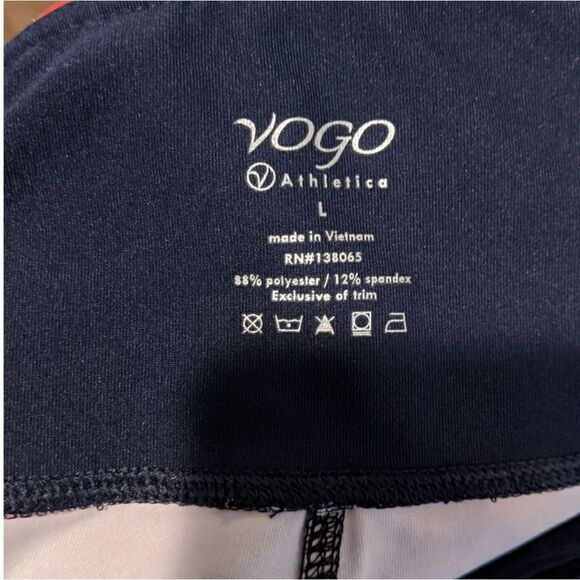 Bright Rainbow Colored Workout Leggings Sz L - Picture 3 of 5